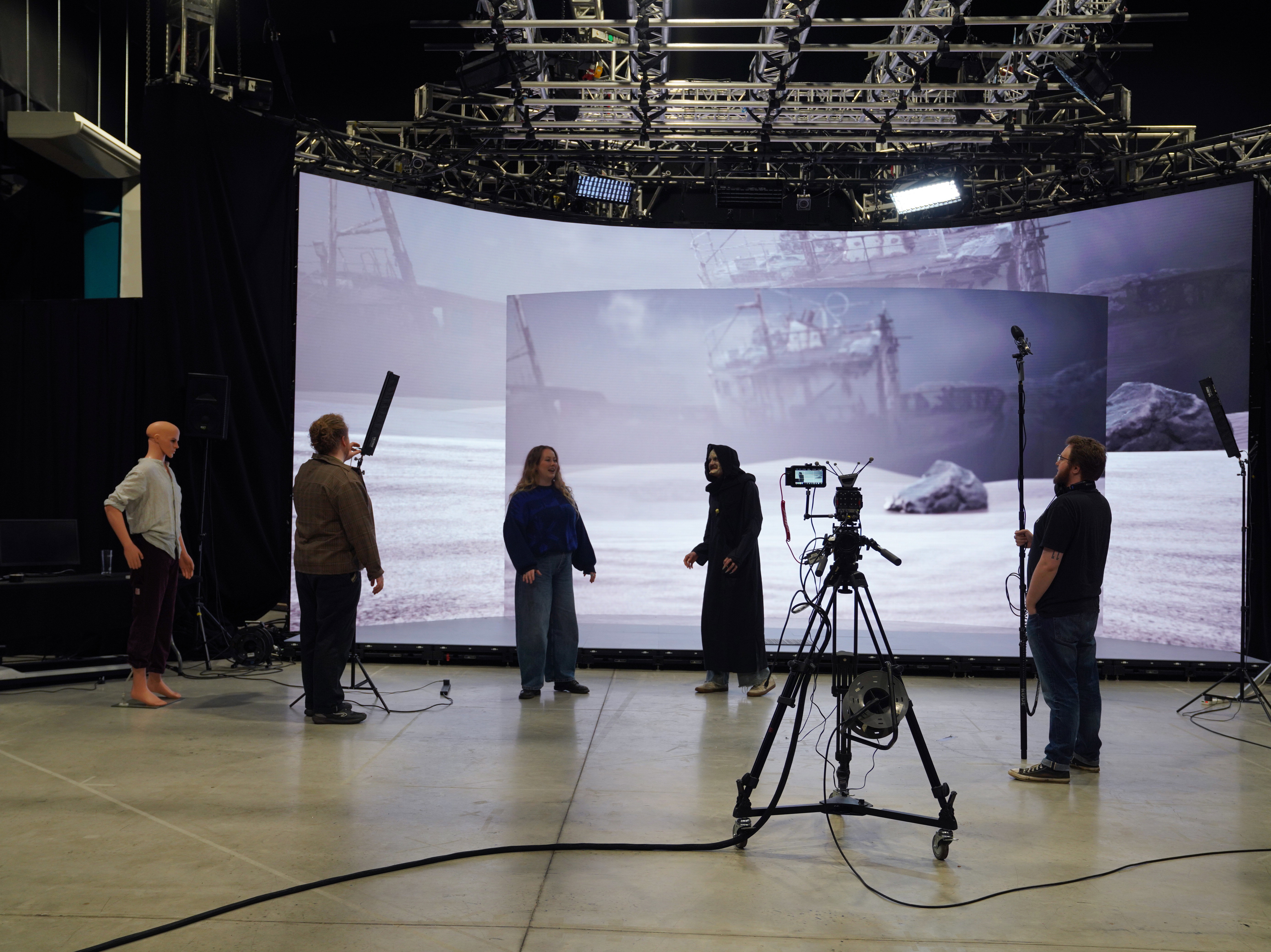 Behind the scenes on a virtual production shoot