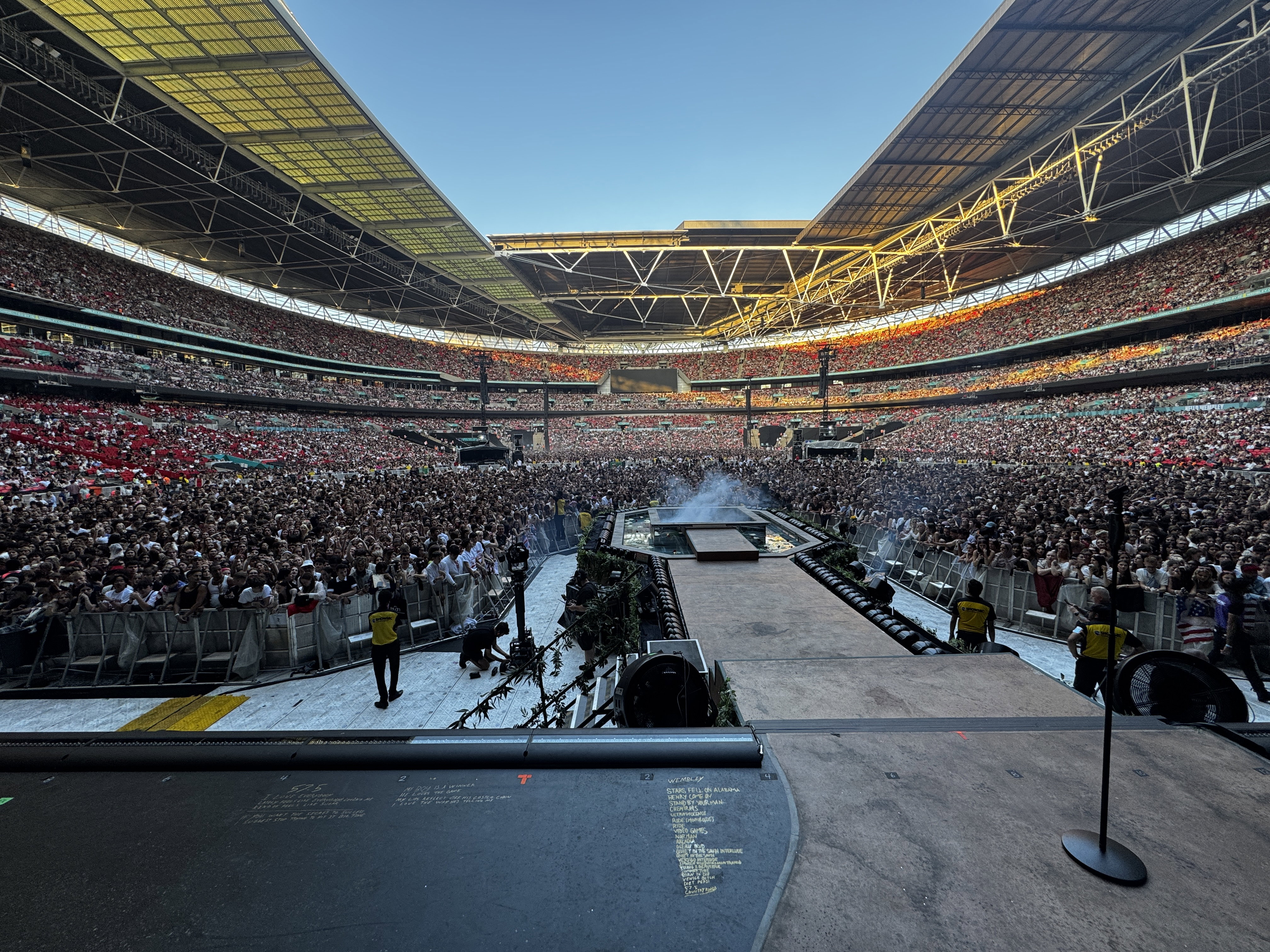 View from the stage - Stadium gig